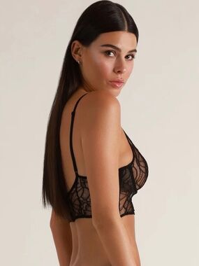 Kiki de Montparnasse Longline Black Lace Bra Sz XL